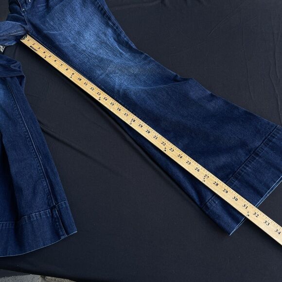 Mossimo Flare Jeans Womens Size 8 Premium Denim Blue Y2K Double Loop - Picture 10 of 11